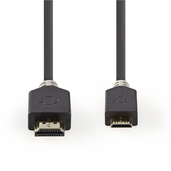 Nedis CVBW34500AT20 HDMI-kabel 2 m HDMI Typ A (standard) HDMI Type C (Mini) Antracit