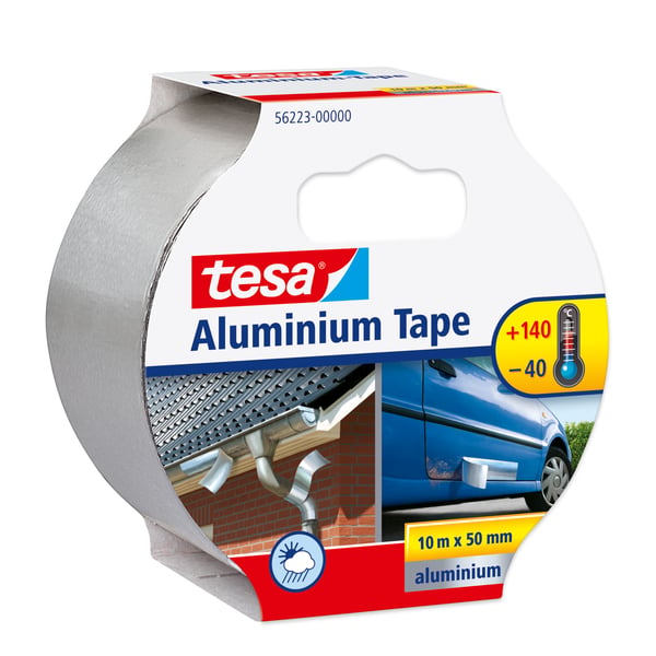 TESA 56223-00000-01 ilmastointiteippi 10 m Alumiini Hopea