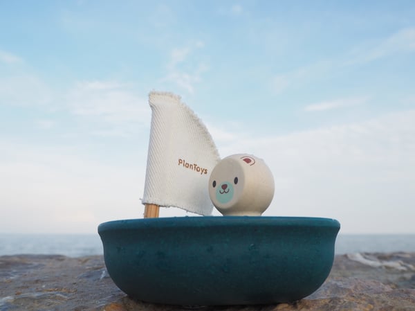 PlanToys 5712 spil, legetøj & mærkat til badet Badebåd Flerfarvet