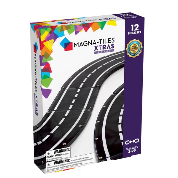 Miniatyrbillede 1 af 7: Magna-Tiles XTRAS: Roads 12-Piece Set