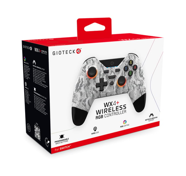 Miniatyrbild 2 av 5: Gioteck WX4+ Kamouflage, Vit Spelplatta Nintendo Switch, Nintendo Switch OLED