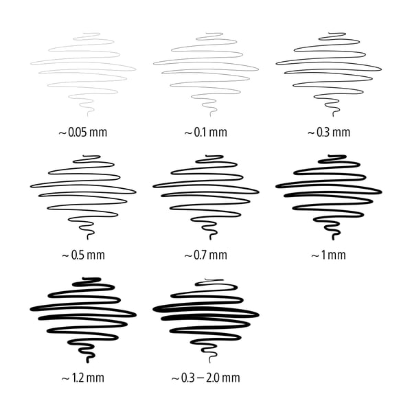 Miniatyrbillede 3 af 7: Staedtler pigment liner 308 fineliner Sort 8 stk