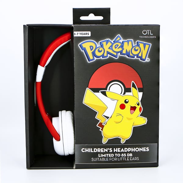 OTL Technologies Pokémon Pokéball Hörlurar Kabel Huvudband Musik Röd