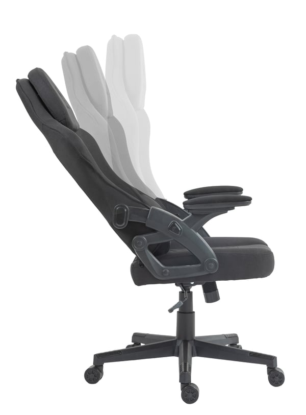 Miniatyrbild 6 av 13: Deltaco Gaming DC130 Gamingstol i svart med mjukt linnetyg