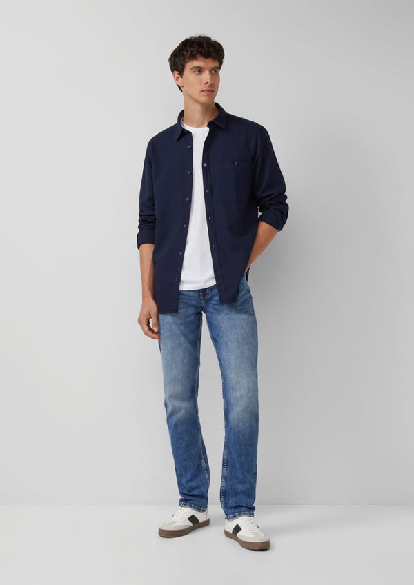 s.Oliver 2162219.5978.XXL skjorte & top Point collar Langærmet Bomuld