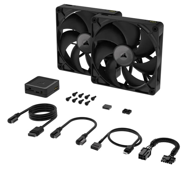 Corsair iCUE LINK RX140 Tietokonekotelo Tuuletin 14 cm Musta 2 kpl