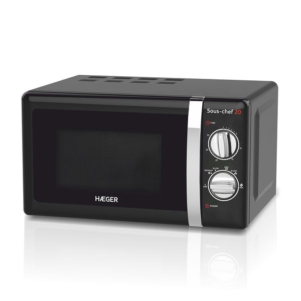 Miniatyrbillede 1 af 4: Haeger MW-70B.007A mikrobølgeovn Sort Solo mikroovn Bordplade 20 L 700 W