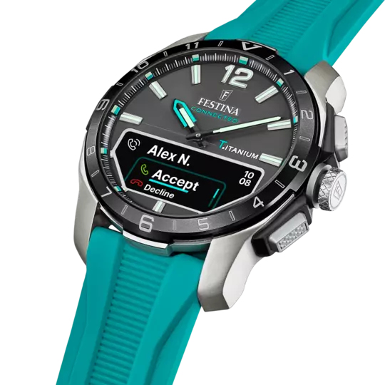 Miniatyrbillede 3 af 8: Festina Connected D Armbåndsur Hanstik Sort, Sølv Blå