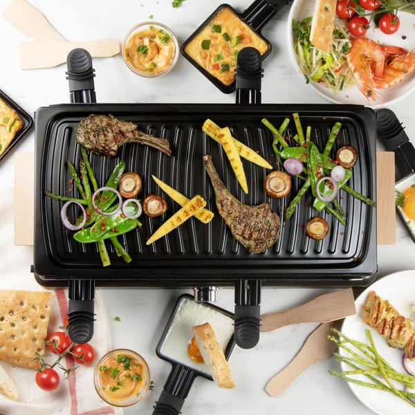 Miniatyrbillede 16 af 19: Domo DO9294G raclette grill 8 person(er) 1400 W Sort