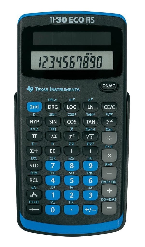 Texas Instruments TI-30 ECO RS laskin Tasku Funktiolaskin Musta