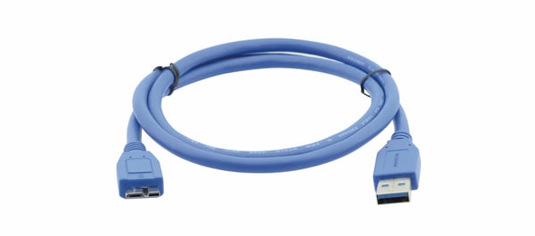 Miniatyrbild 1 av 2: Kramer Electronics C-USB3/MICROB USB-kablar USB 3.2 Gen 1 (3.1 Gen 1) 1,8 m USB A Micro-USB B 4,8 Gbit/s Blå