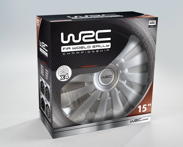 WRC 007585 navkapsel 38,1 cm (15") Akrylnitrilbutadienstyren (ABS) Metallisk 4 styck