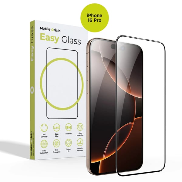 Pikkukuva 1 / 2: Mobile Origin FRL-EG-I16PRO Matkapuhelimen näyttö- ja taustasuoja Kirkas näytönsuoja Apple 1 kpl