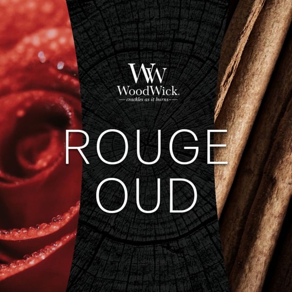 WoodWick Rouge Oud vokslys Andet Rød, Transparent, Træ 1 stk
