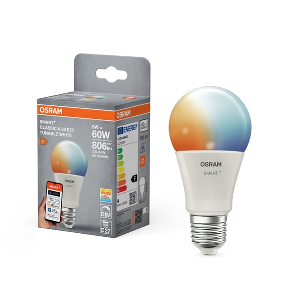 Miniatyrbild 5 av 6: Osram SMART+ LED-lampor Vit 6500 K 9 W E27 F