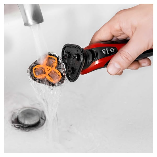 Miniatyrbillede 8 af 11: Sencor SMS 5013RD Rotations shaver Trimmer Sort, Rød