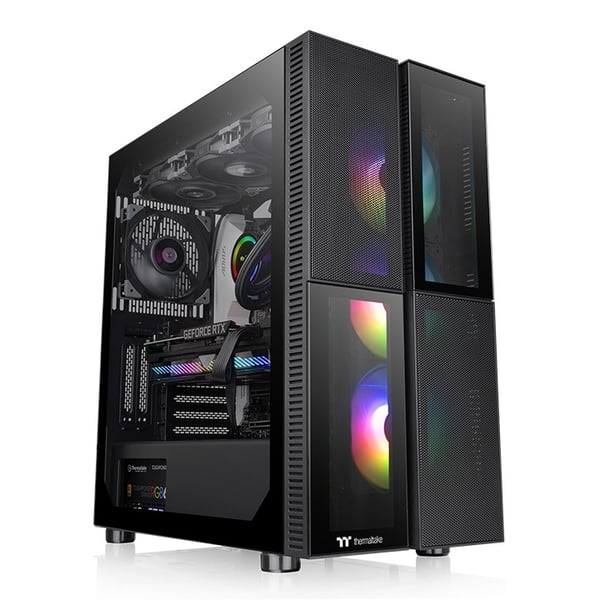 Miniatyrbild 1 av 6: Thermaltake Versa T26 TG ARGB Midi Tower Svart