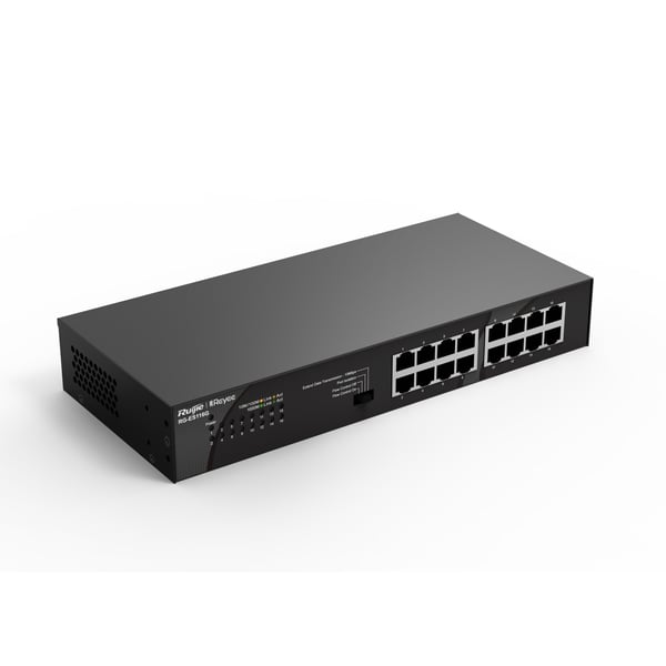 Ruijie Networks RG-ES116G netværksswitch Ikke administreret Gigabit Ethernet (10/100/1000) Sort