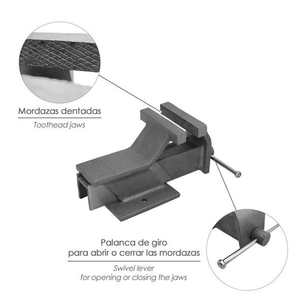 Wolfpack Tornillo Banco Acero 150 mm.