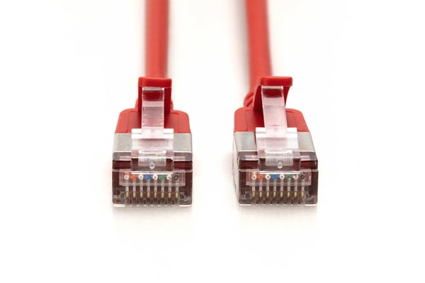 DIGITUS CAT 6A F-FTP Slim -patchkaapeli, 1 m, punainen