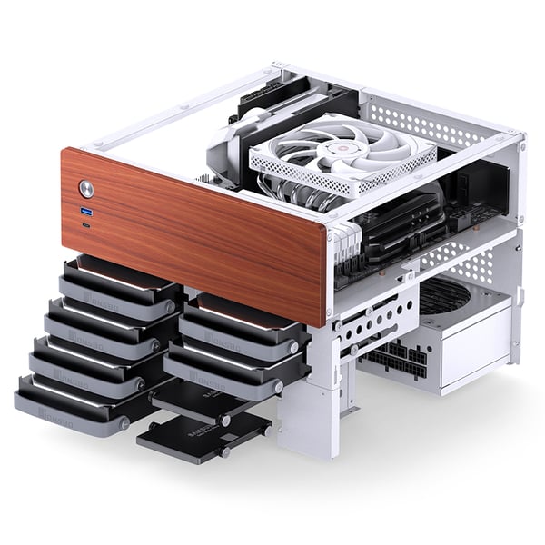 Jonsbo N4 WHITE datorväskor Micro Tower Vit