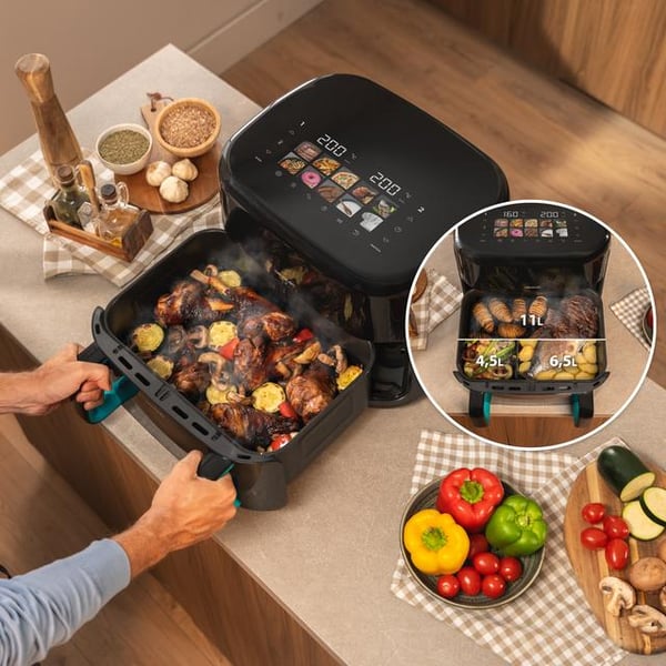 Miniatyrbild 10 av 14: Cecotec Cecofry&Grill Smokin'Prime 11000 Single 11 l Fristående 2800 W Varmluftsfritös Svart