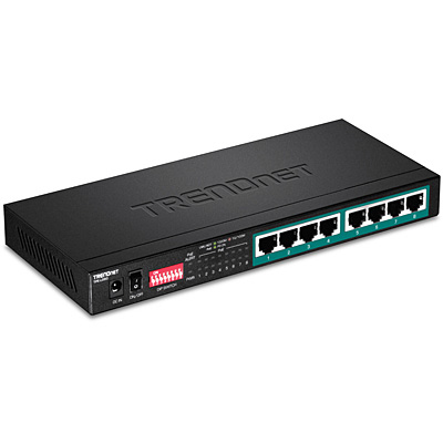 Pikkukuva 1 / 5: Trendnet TPE-LG80 verkkokytkin Hallitsematon Gigabit Ethernet (10/100/1000) Power over Ethernet -tuki Musta