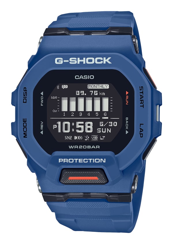 Miniatyrbillede 1 af 3: Casio G-Shock GBD-200-2 Armbåndsur Unisex Blå