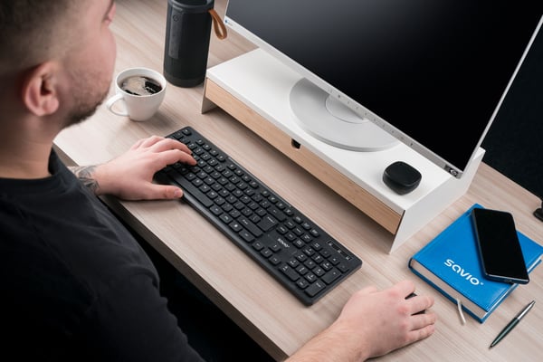 Miniatyrbillede 2 af 12: Savio KB-02 tastatur Hjemme/kontor USB QWERTY Sort
