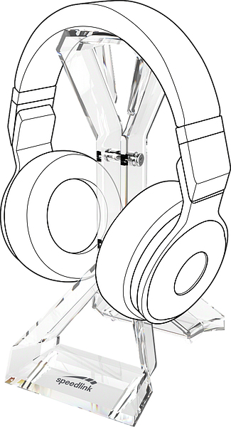 Miniatyrbillede 4 af 4: SPEEDLINK SL-800920-CR tilbehør til hovedtelefon/headset Headset-stativ