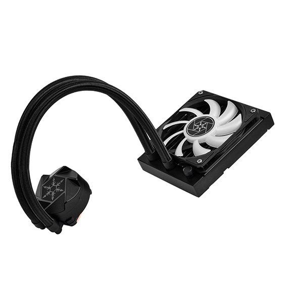 Silverstone VIDA 120 SLIM Datorväska Vätskekylningskit 12 cm Svart 1 styck