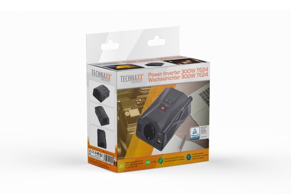 Miniatyrbillede 6 af 7: Technaxx TE24 strømadapter og vekselret Automatisk 300 W Sort