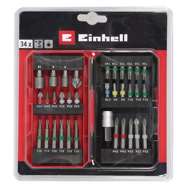 Einhell 49108801 skruetrækker bit 34 stk