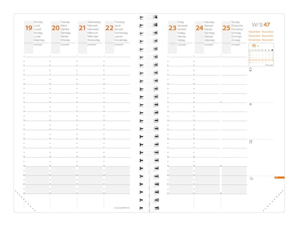 Quo Vadis Time & Life personlig timemanager Syntetisk Hvid