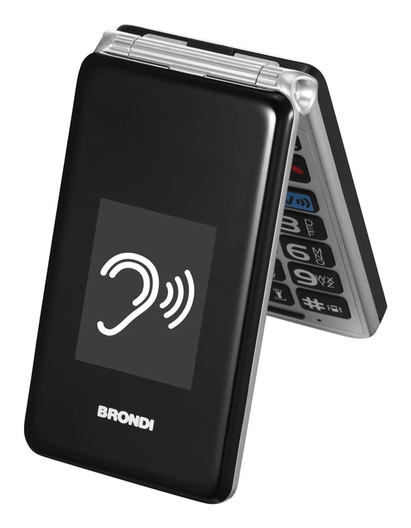 Brondi 10282060 mobiltelefoner 7,11 cm (2.8") 119 g Svart, Silver Seniortelefon