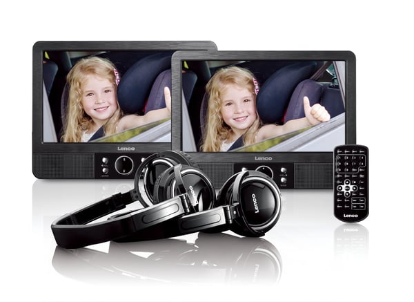 Miniatyrbild 1 av 2: Lenco MES-415 bärbara DVD/Blu-Ray-spelare Bärbar DVD-spelare 22,9 cm (9") 802 x 480 pixlar Svart