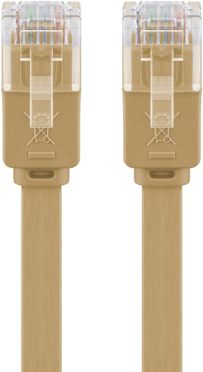 Miniatyrbillede 4 af 6: Goobay 95881 netværkskabel Lysebrun 10 m Cat6 U/UTP (UTP) Flad