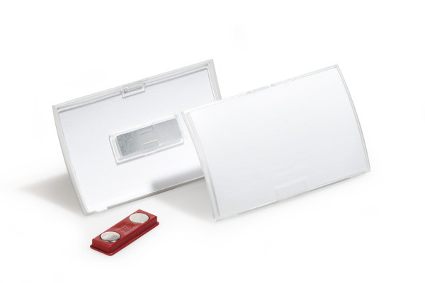 Miniatyrbild 1 av 20: Durable CLICK FOLD - Namnskylt - för 40 x 75 mm - Magnet - transparent (Förpackning med 10)