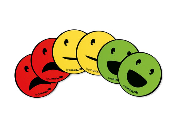 Miniatyrbild 1 av 11: Legamaster magnetisk symbol emoticon sorterad 50mm 6st