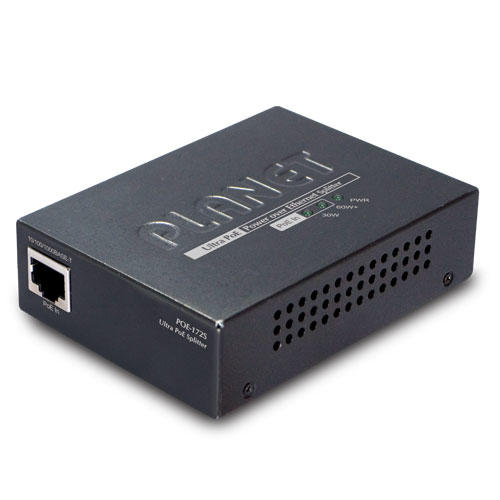 Miniatyrbillede 1 af 4: PLANET POE-172S netværks-splitter Strøm over Ethernet (PoE) Sort