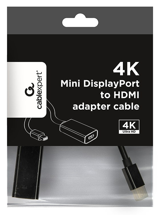 Miniatyrbillede 3 af 3: Gembird A-mDPM-HDMIF4K-01 0,15 m Mini DisplayPort HDMI Sort