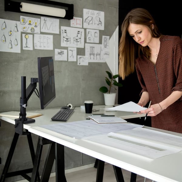 Miniatyrbillede 3 af 10: Ergotron NX Series NX MONITOR ARM BLACK 86,4 cm (34") Skrivebord Sort
