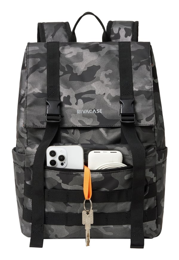 Rivacase Sherwood rygsæk Rulletoprygsæk Camouflage, Grå Neopren, Polyester, Polyurethan (PU), Genanvendt polyethylenterephthalat (rPET)