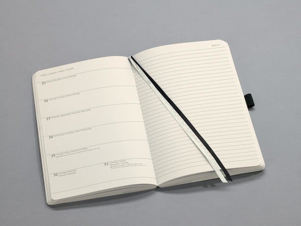 Sigel C2424 mötesbokningsböcker Veckovis möteskalender 192 sidor Svart