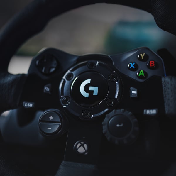 Miniatyrbillede 3 af 7: Logitech G G923 Sort USB 2.0 Rat + Pedaler Analog/digital PC, Xbox One, Xbox Series S, Xbox Series X