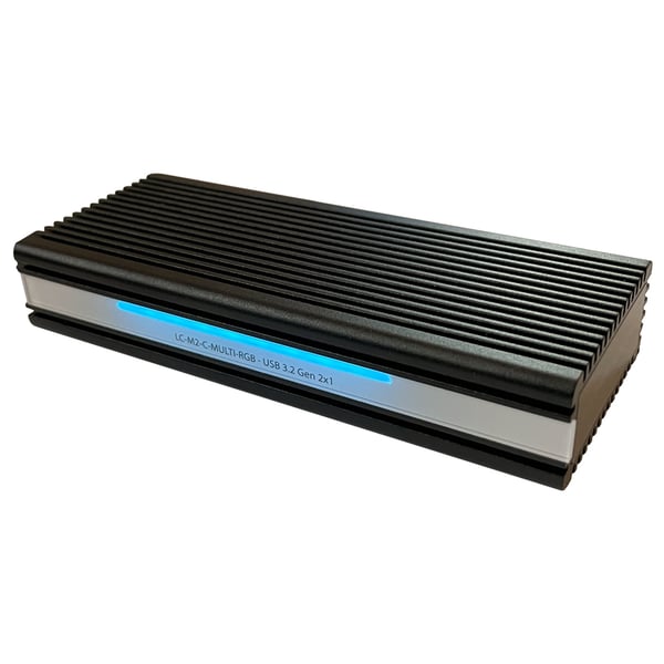 Miniatyrbillede 8 af 14: LC-Power LC-M2-C-MULTI-RGB drevkabinet SSD kabinet Aluminium, Sort M.2