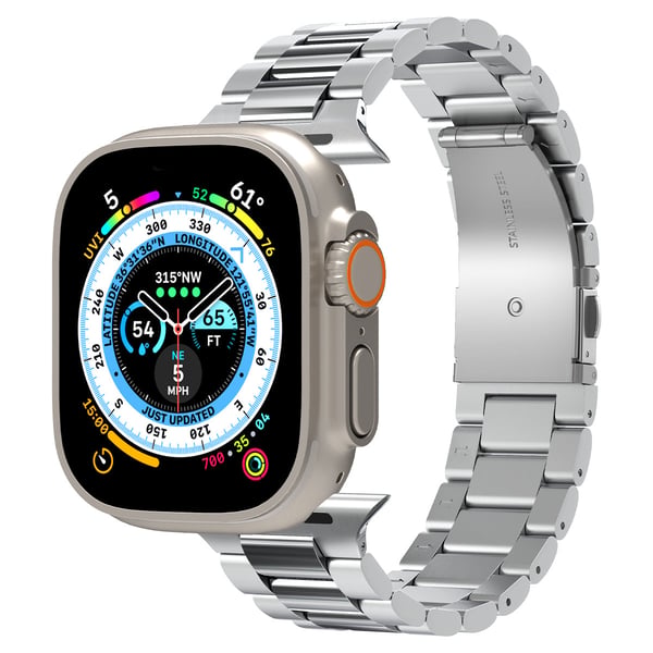 Miniatyrbillede 6 af 12: Spigen AMP06356 Smart bærbart (wearable) tilbehør Band Sølv Rustfrit stål