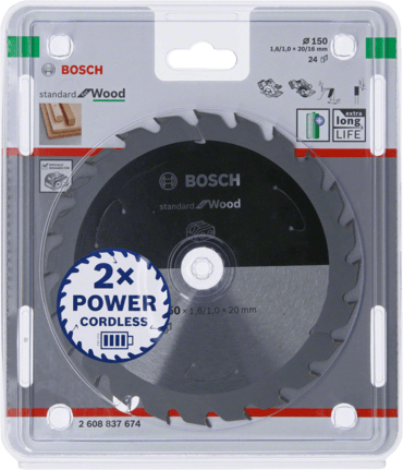 Pikkukuva 2 / 4: Bosch 2 608 837 674 pyörösahanterä 15 cm 1 kpl