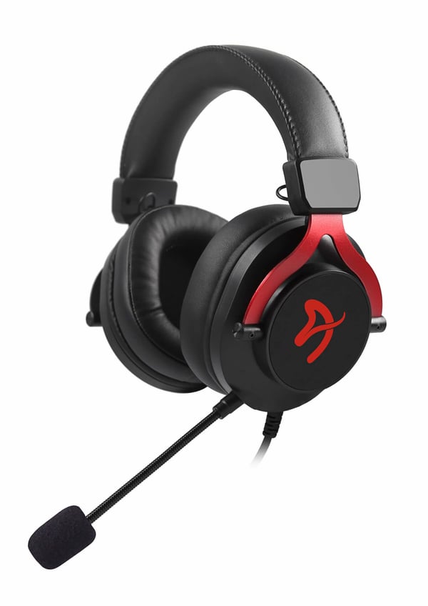 Miniatyrbillede 8 af 9: Arozzi Aria Headset Ledningsført Spil Sort, Rød