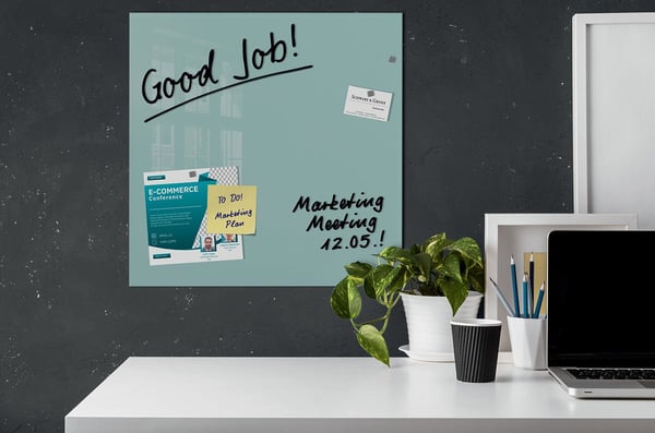 Miniatyrbild 7 av 7: Sigel GL143 magnettavlor Glas 480 x 480 mm Aqua